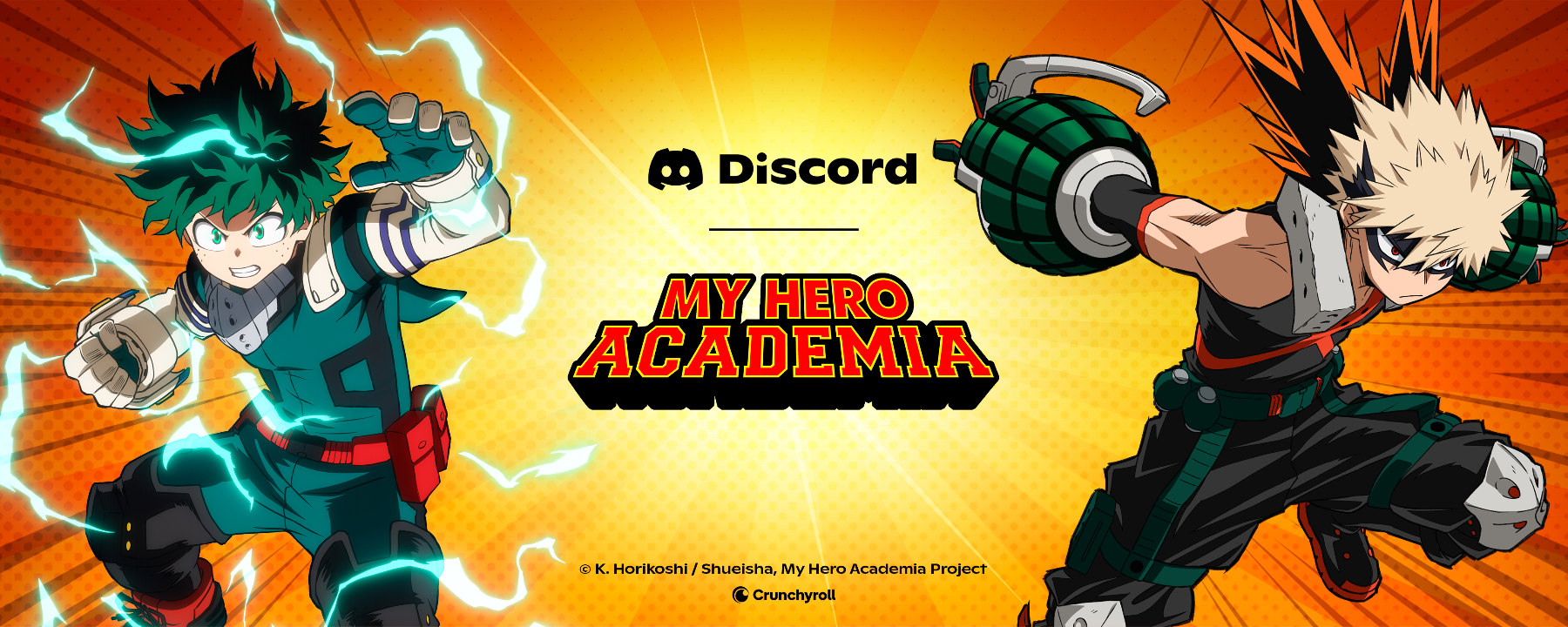 Key artwork for the Discord x My Hero Academia collection.